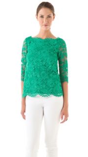 Madison Marcus Lace 3/4 Sleeve Top