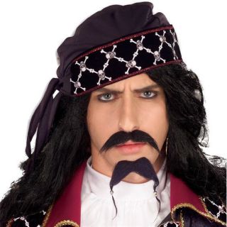 PIRATE BEARD TASH Black Jack Sparrow Caribbean Sailor Moustache