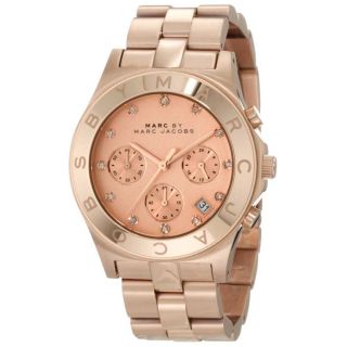 New Marc Jacobs Blade Rose Gold Pink Dial Womens Watch MBM3102