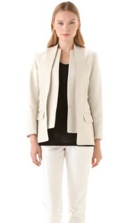 Alexander Wang Slotted Halter Blazer with Leather Panel