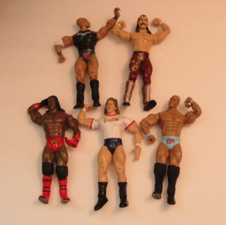 Jakks 2003 WWE Wrestling Wrestler Figure Figures Pacific 5 Pieces A12
