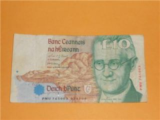 Central Bank of Ireland James Joyce Ten Pounds 02 07 1999