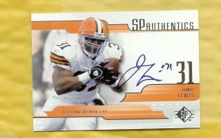 2008 SP Authentics Jamal Lewis Auto Autograph Cleveland Browns Nice