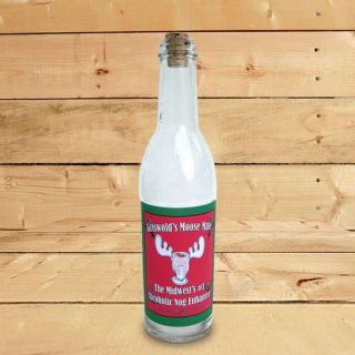 GRISWOLDS MOOSE MATE novelty bottle, shows Christmas Vacation egg nog