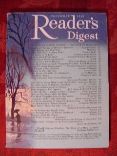 Readers Digest November 1955 James Michener Afghanistan