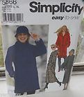 Simplicity 1719 Misses Patty Reed Swing Coat Jacket Hat Sewing Pattern