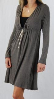 James Perse Soft Jersey Empire Dress Drawstring Taupe 3