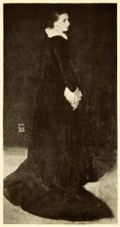 1911 Print James Abbott McNeill Whistler Art Portrait Mrs. Louis Huth