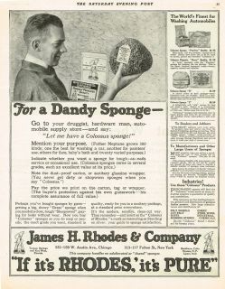 1918 Ad James H Rhodes Co Dandy Sponge Advertising