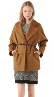 See by Chloe Oversized Coat with Neoprene Collar