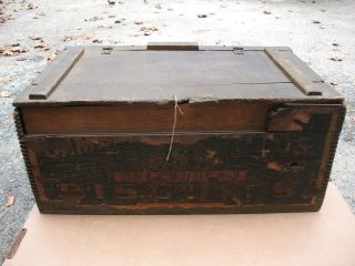 Wooden Advertising Box Crate James D Mason Biscuits New York