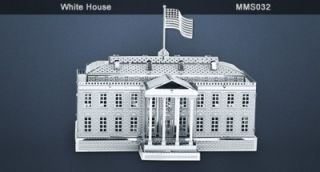 Metal Marvel 3D Laser Cut White House Washington D C Unassembled Model