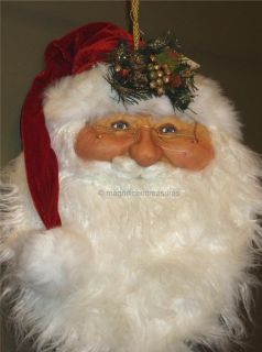 Kurt Adler Jacqueline Kent Smiling Santa Head Glasses Christmas