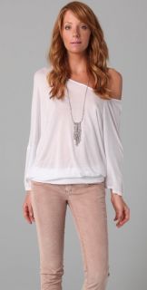 Lanston Boyfriend Off the Shoulder Top