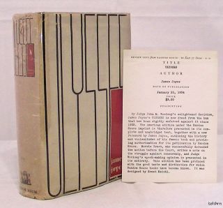 Ulysses James Joyce 1st 1st US Review Copy 1934 RARE Classic