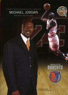 2009 NBA Basketball Hall of Fame Enshrinement Program Michael Jordan