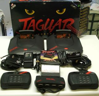 Atari Jaguars 2 Doom Games 2 Controllers Jaglink Team Tap WMCJ Box