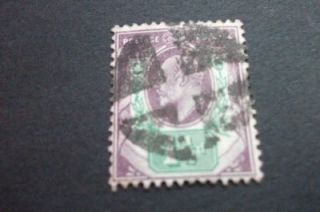 Edward VII Purple and Green One and Halfpence 1 1 2D Stamp