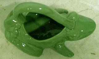 McCoy Ceramic Green Frog Watering Pitcher Planter