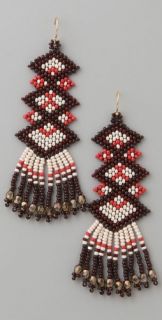 Jacquie Aiche Five Diamond Native American Beaded Earrings