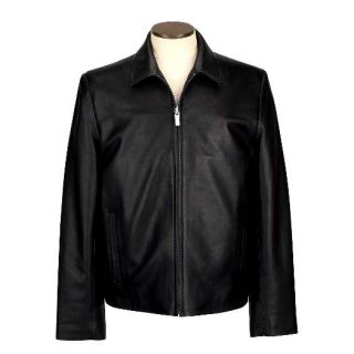 Mens James Dean Black Lamb Leather Jacket 5580