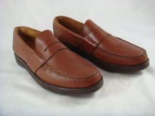 Vintage E.T. Wright Mens Italian Brown Penny Loafer Moccasins Size 10
