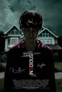 Leigh Whannell James Wan from Saw Autographed Insidious Poster