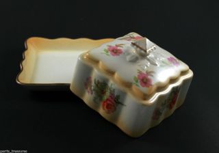 OLD FOLEY STAFFORDSHIRE VINTAGE JAMES KENT BUTTER DISH AND COVER 1950
