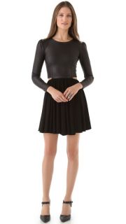 ONE by Donna Mizani Cutout Skate Dress with Puff Sleeves