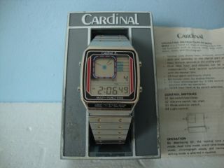 Cardinal dual display digital LCD watch  rare copy of James Bond Seiko