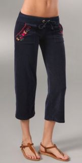 Juicy Couture Zoe Embroidery Terry Cropped Pants
