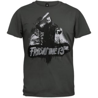 Friday The 13th Black and White Jason Soft T