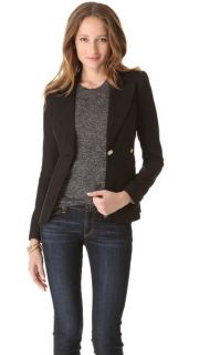 SMYTHE Button Blazer with Cutout Hem