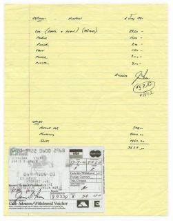James B Irwin Signed Receipts and Air Travel Archive