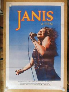 Janis Joplin Original Movie Film Poster 1974 1sh Folded