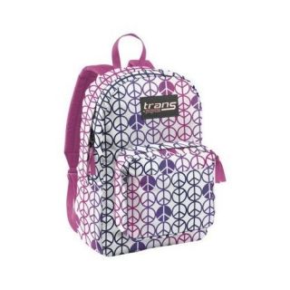 Jansport Trans Backpack Peace Signs Pink Purple