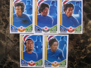 Lot of 5 Japan Soccer Cards Match Attax 2010 Nakamura Endo Tanaka Etc