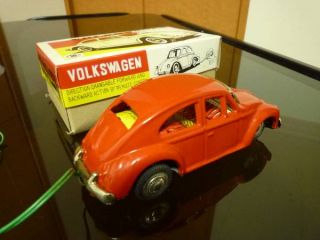 Japanese Masudaya VW Volkswagen New Beetle Sports Car RC Tin Toy