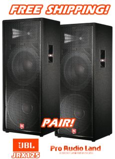 JBL JRX125 JRX 125 Dual 15 2 Way DJ PA Speakers Pair