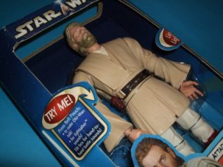 Star Wars AOTC Electronic OBI Wan Kenobi 12 Doll MIB