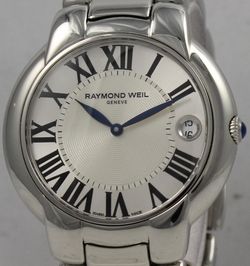 New Ladies Raymond Weil Jasmine 5235 St 00659 Steel Roman Date Watch