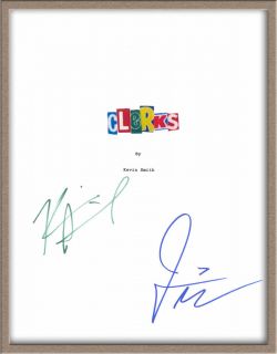 Jason Mewes Kevin Smith Signed Clerks Movie Script rpt 