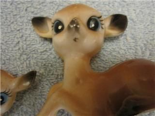 Vintage Plastic Deer Sets Soft and Hard Plastic Antlers Brown Beige