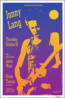 Jonny Lang Jason Mraz Original Concert Poster Signed