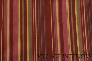 Victorian Heart Burgundy Hathaway Stripe Valance
