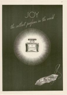 1943 Joy Perfume by Jean Patou Advertising Ad