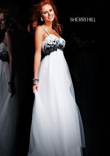 Sherri Hill 3701 Empire Waist Beaded Formal Gown Dress Size 8 New