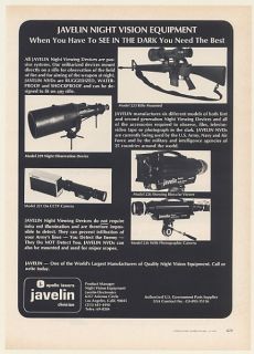 1976 Javelin Night Vision Equipment Rifle Camera Mounted Military Uses