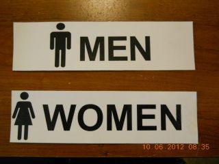 Restroom Bathroom Vinyl Sign
