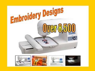 500 Jef Janome Machine Embroidery CD Design Library